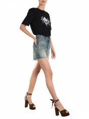 Pantaloni scurti dama SAINT LAURENT DENIM SHORTS 611755 Y564V4009 Albastru foto