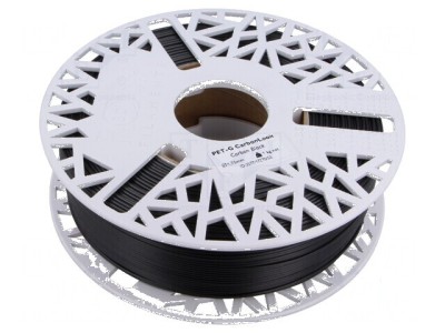 Filament PET-G CarbonLook negru 1,75mm 1kg foto