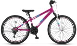 Bicicleta MTB copii Umit Luna Lady, culoare roz intens, roata 24 , cadru din otel