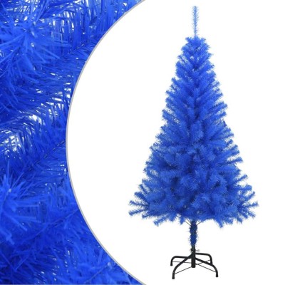 Pom de Crăciun artificial cu suport, albastru, 150 cm, PVC foto
