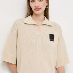 Armani Exchange pulover femei, culoarea bej, light