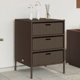 Gossi dulap depozitare de gradina, maro, 55x59x80 cm, poliratan