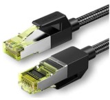 PATCH CORD UTP Ugreen Cat7, &quot;NW150&quot; fire din cupru, tiny cable, viteza maxima 10 Gbps, braided, 3m, negru &quot;80424&quot; (timbru verde 0.08 lei) - 6957303884