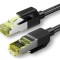 PATCH CORD UTP Ugreen Cat7, &quot;NW150&quot; fire din cupru, tiny cable, viteza maxima 10 Gbps, braided, 3m, negru &quot;80424&quot; (timbru verde 0.08 lei) - 6957303884