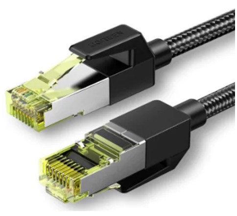 PATCH CORD UTP Ugreen Cat7, &quot;NW150&quot; fire din cupru, tiny cable, viteza maxima 10 Gbps, braided, 3m, negru &quot;80424&quot; (timbru verde 0.08 lei) - 6957303884