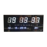 Ceas De Birou Cu LED Alb , Super Design, Afisare Temperatura , Data , Alarma , Negru