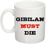 Cana alba personalizata &quot;Gibilan must die&quot;, INOVATIX&reg;. 330ml, Oem