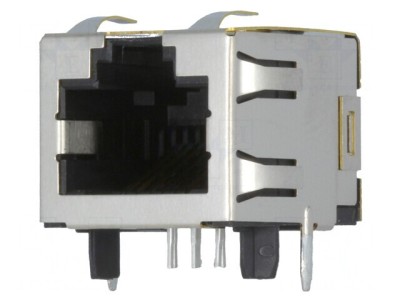 Soclu RJ45 Cat 5e Ecranat pentru PCB THT 8P8C foto