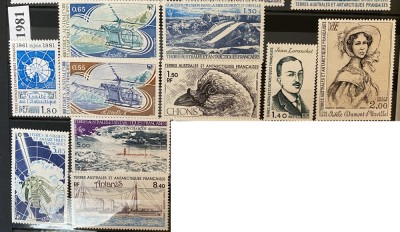 Teritoriul Sudic si Antarctic Francez (TAAF) 1981, An complet, serii MNH, Michel 157-166 foto