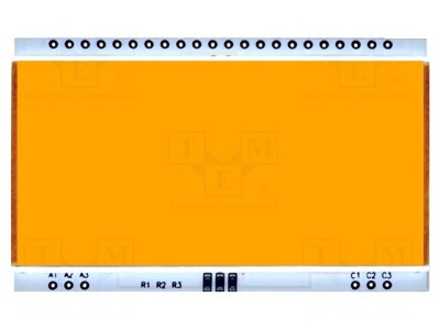 Iluminare de fundal LED ambră 66x40.2x3.6mm foto