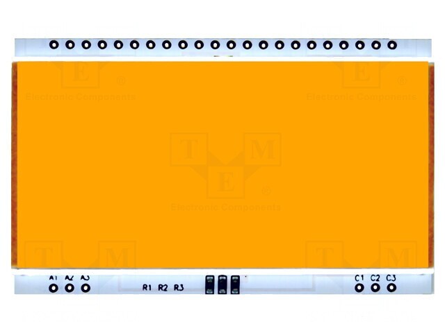 Iluminare de fundal LED ambră 66x40.2x3.6mm