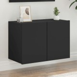 vidaXL Comodă TV de perete, negru, 60x30x41 cm