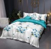 Lenjerie de pat pentru o persoana cu 2 huse de perna patrata, Ailisa, bumbac mercerizat, multicolor