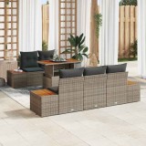 VidaXL Set de masă pentru grădină 6 pcs Gri, Maro 100 x 55 x 73 cm