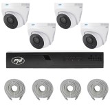 Sistem supraveghere video PNI House IP710J cu 4 camere 5MP si cabluri incluse