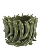 Cumpara ieftin Vaza flori ceramica verde Spicy 25.5x24.5x20.5 cm