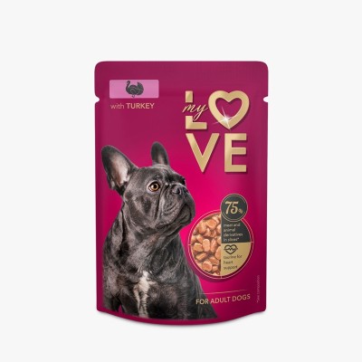 My Love, Hrana umeda pentru caini, curcan, 24x100g foto