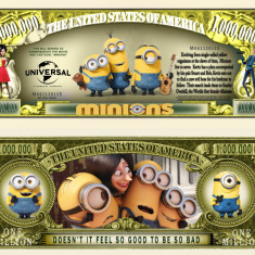 !!! SUA = FANTASY NOTE (TJ6) = DESENE ANIMATE : MINIONS - 2021 - UNC