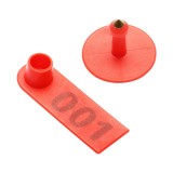 Set 100 crotalii numerotate rosii pentru oi si capre 001-100 Breckner
