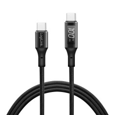 CABLU alimentare si date LOGILINK, pt. smartphone, USB 2.0 Type-C (T) la USB Type-C (T), E-mark, PD, display, negru, 1m &quot;CU0181&quot; (timbru verde 0.18 le