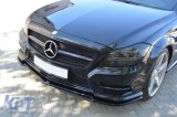 Spoiler Maxton Design potrivit pentru bara de protectie frontala A Design pe Mercedes CLS C218 2011-2014, lac negru Performance AutoTuning