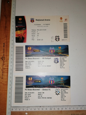 LOT 3 BILET MECI FOTBAL STEAUA -TWENTE /STUTTGART /CHELSEA foto