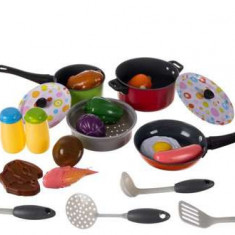 Set de Bucătărie de Joc Multicolor pentru Copii, 23 de Piese, cu Alimente și Ustensile