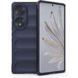 Husa Wave din Silicon compatibila Honor X7 Anti-Shock, Albastru inchis