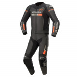 Cumpara ieftin Costum Moto Alpinestars GP Force Chaser 2PC Leather Suit, Negru/Rosu/Alb, Marime 58