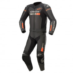 Costum Moto Alpinestars GP Force Chaser 2PC Leather Suit, Negru/Rosu/Alb, Marime 58