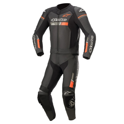 Costum Moto Alpinestars GP Force Chaser 2PC Leather Suit, Negru/Rosu/Alb, Marime 52 foto