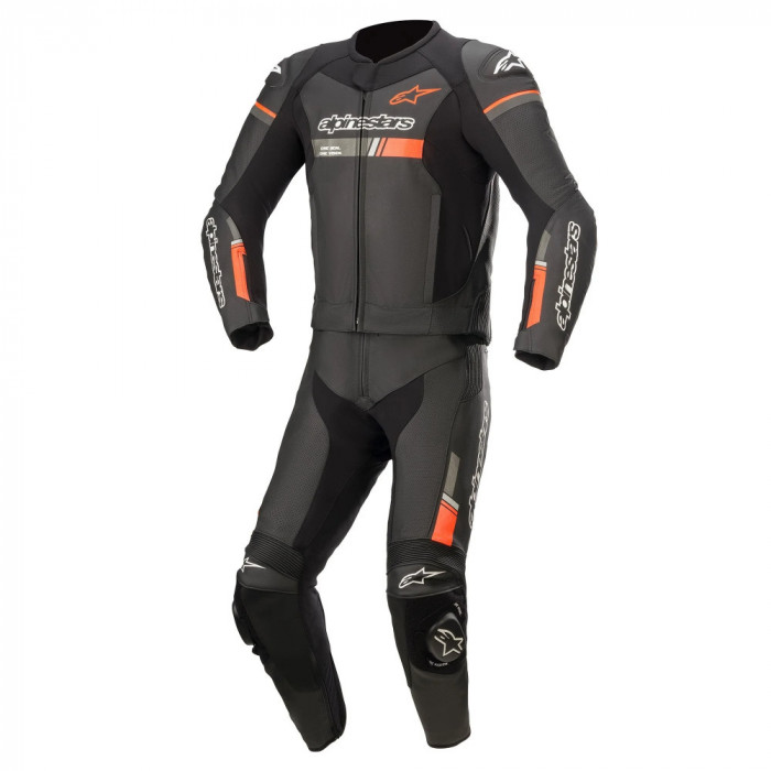 Costum Moto Alpinestars GP Force Chaser 2PC Leather Suit, Negru/Rosu/Alb, Marime 54