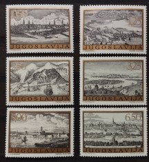 BC33, Iugolsavia 1973, serie orase, arhitectura, poduri, corabii etc foto