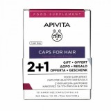 Capsule Apivita pentru păr Hippophae, Zinc și Biotină Promoție 30 capsule (2+1 gratuit)