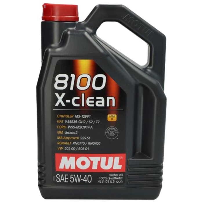 Ulei Motul 8100 X-CLEAN 5W40 C3 4 litri , Protectie avansata si performanta pentru motoare moderne