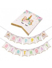 Banner unicorn HAPPY BIRTHDAY 180x15 cm