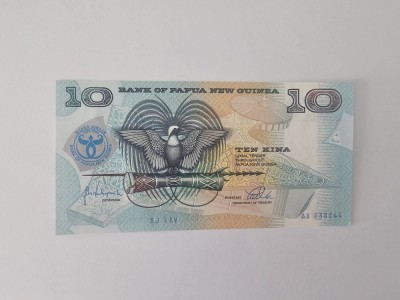 Papua Noua Guinee 10 Kina 1998 Noua,Rara foto