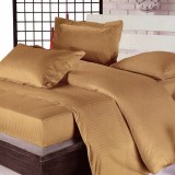 Cumpara ieftin Lenjerie Damasc Linea Camel 6 Piese (Finet)