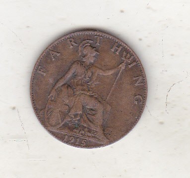 bnk mnd Marea Britanie Anglia farthing 1915