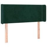 Cumpara ieftin Tablie de pat cu aripioare verde inchis 103x16x78/88 cm catifea