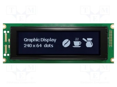 Afișaj LCD grafic 240x64 FSTN Negative RAYSTAR OPTRONICS 180x65x12,3mm LED alb foto
