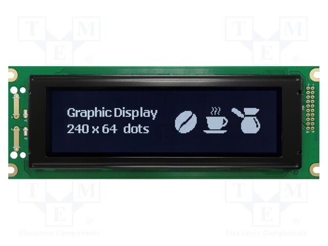 Afișaj LCD grafic 240x64 FSTN Negative RAYSTAR OPTRONICS 180x65x12,3mm LED alb