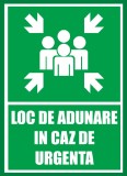 Placuta industriala pentru loc de adunare in caz de urgenta
