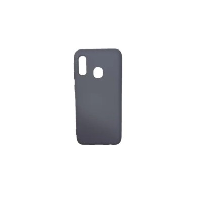 Husa silicon soft-touch compatibila cu Samsung Galaxy A20e, Gri foto