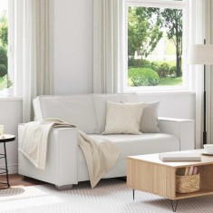 vidaXL Fotoliu canapea cu pernă Alb 160 x 78 x 84 cm Piele artificiala