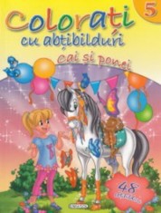 Colorati cu abtibilduri 5 - Cai si ponei - Girasol
