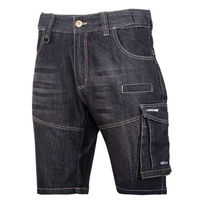 Pantalon lucru tip-blugi scurt inchisi - s foto