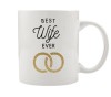 Cana alba personalizata Best Wife Ever, INOVATIX&reg;. 330ml, Oem