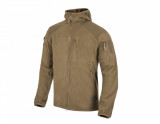 JACHETA MODEL ALPHA HOODIE - GRID FLEECE - COYOTE, HELIKON