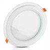 PANOU LED ROTUND INCORPORABIL 18W 4000K ALB NEUTRU, STICLA, V-TAC